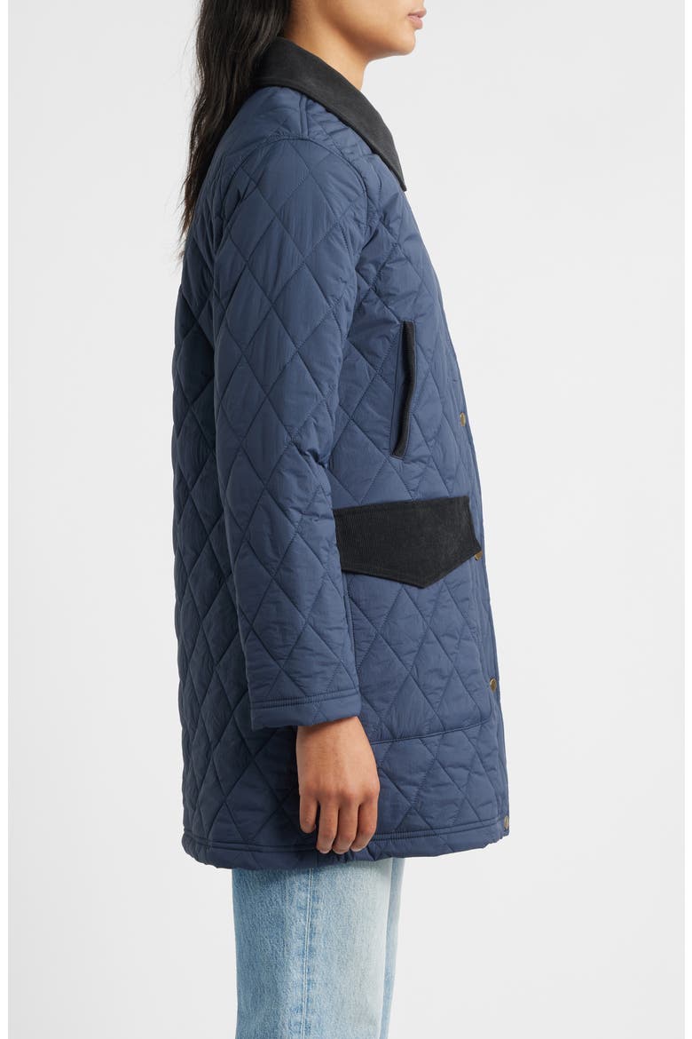 Sun River Quilted Field Coat, Alternate, color, NAVY