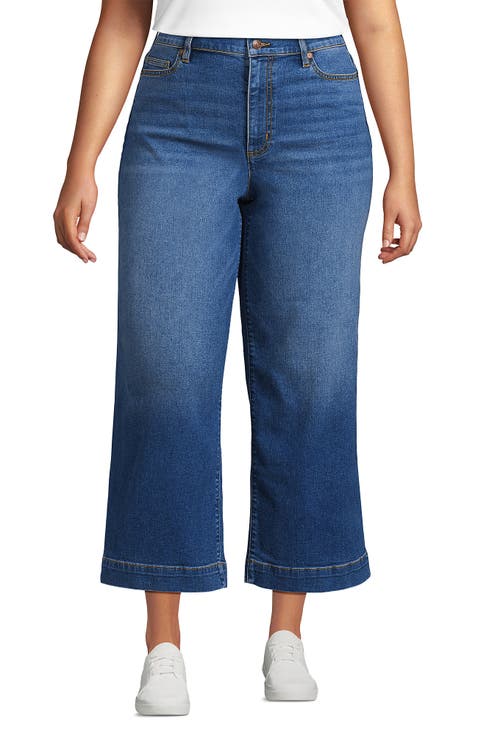 Recover Denim High Rise Wide Leg Crop Jeans