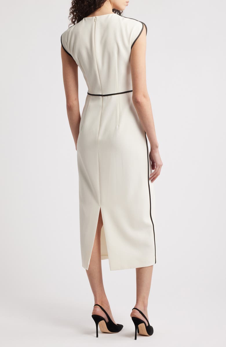 BOSS Detira Wool Blend Sheath Midi Dress, Alternate, color, 