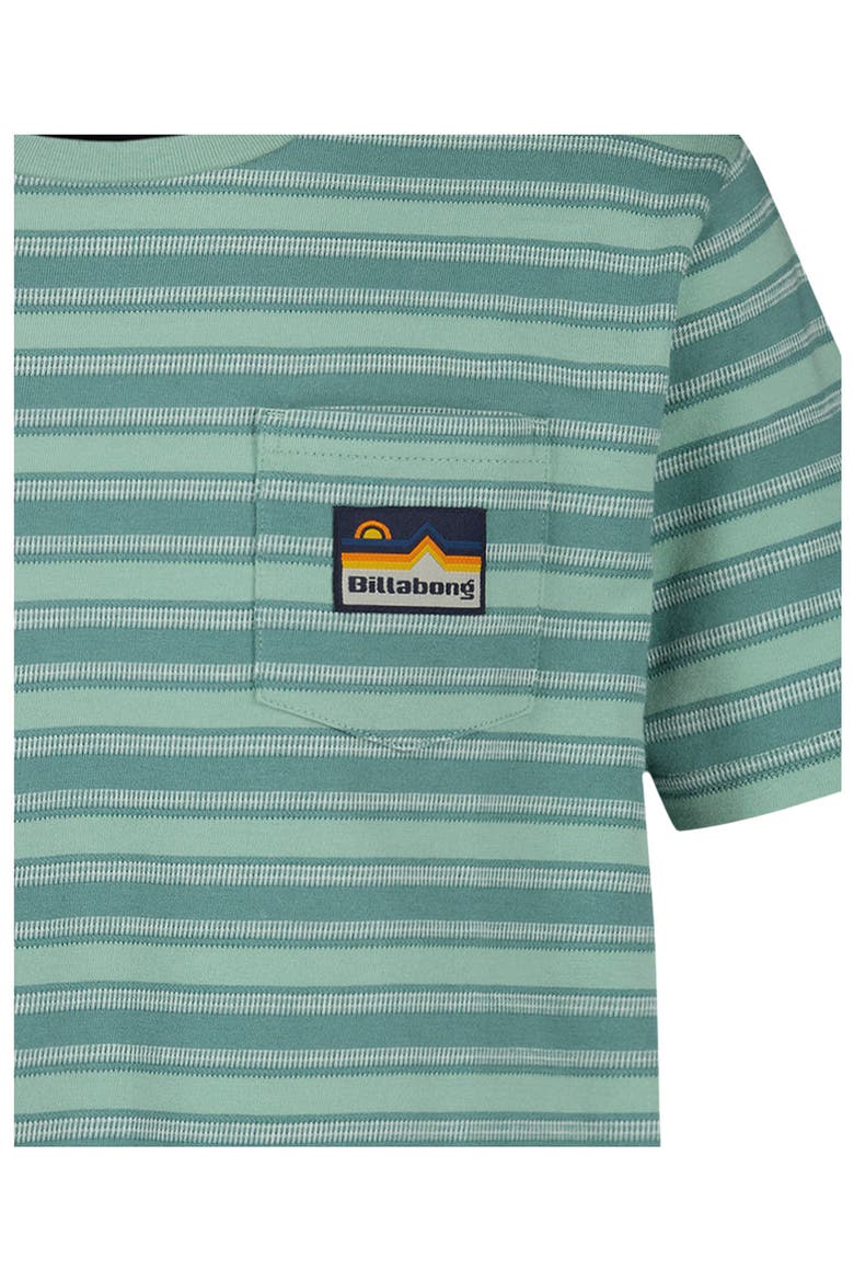 Kids' Miles Stripe Pocket T-Shirt, Alternate, color, GREEN ASH