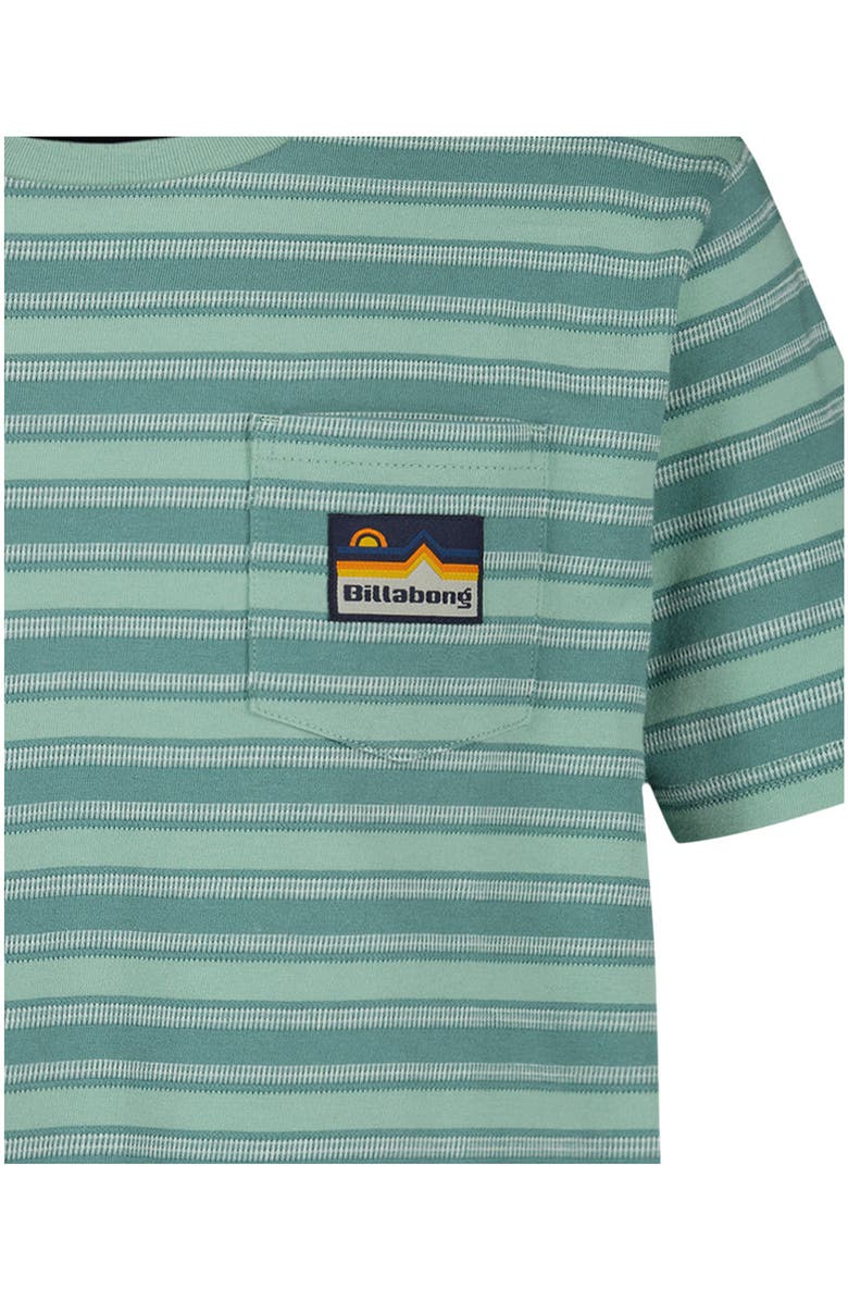 Billabong Kids' Miles Stripe Pocket T-Shirt, Alternate, color, Green Ash