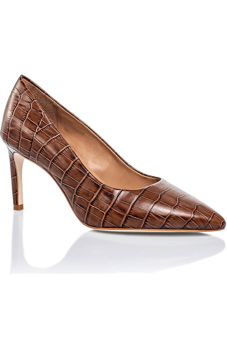 Joan Oloff Shoes Deborah 2.0 Pump, Alternate, color, Brown Croco