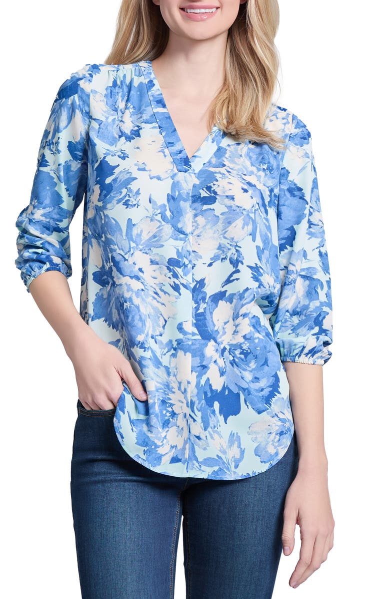 Jones New York Print Tunic Top, Main, color, 