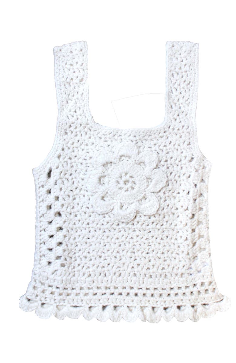 Batsheva Daisy Crochet Sweater Vest, Main, color,