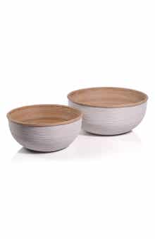 Zodax Sedna Set of 2 Rattan Bowls