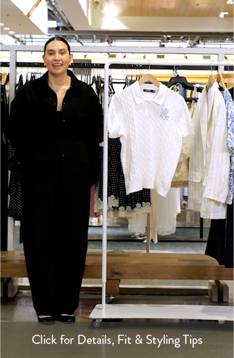 Natrissa Cable Knit Polo Sweater, sales video thumbnail