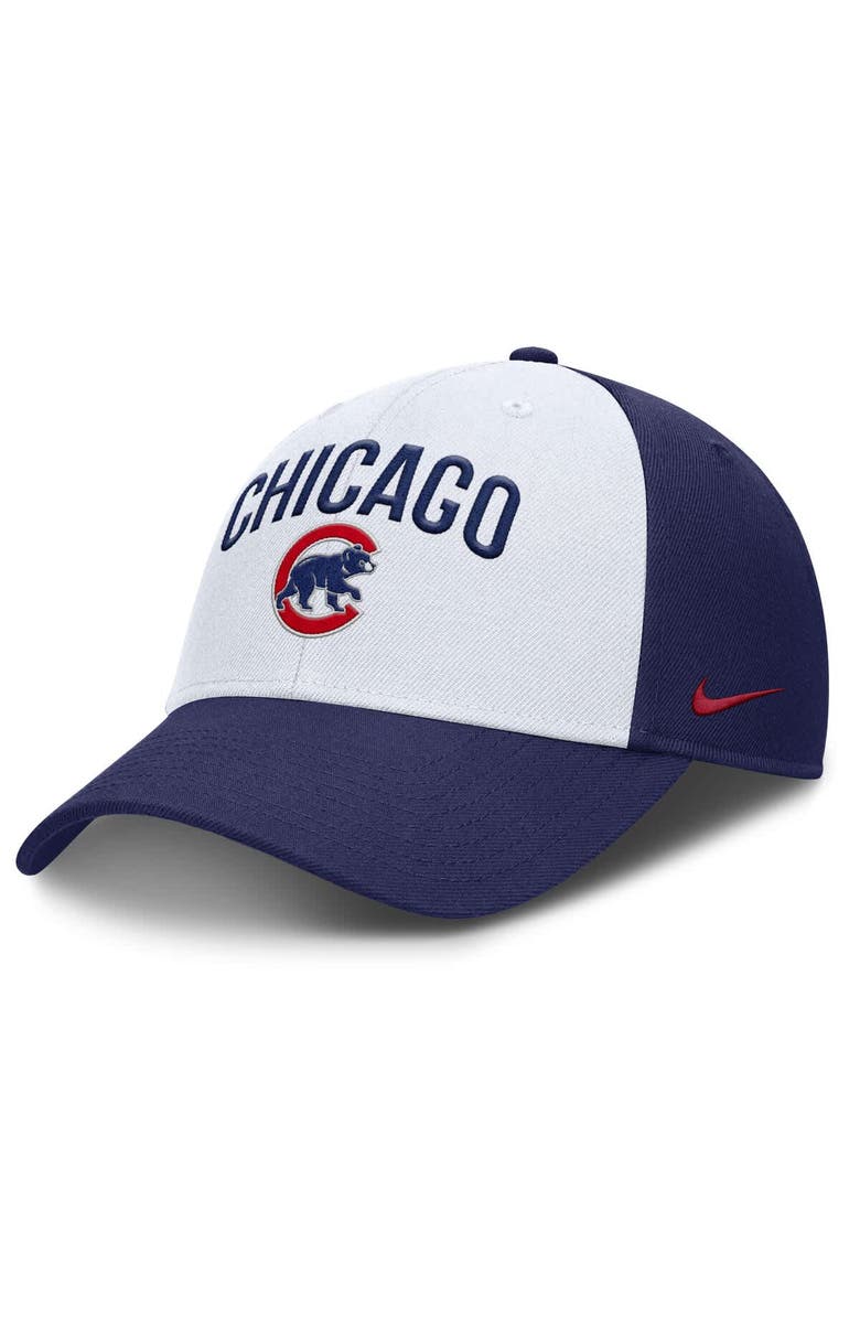 Nike Men's Nike White/Royal Chicago Cubs Club Performance Adjustable Hat, Main, color, White