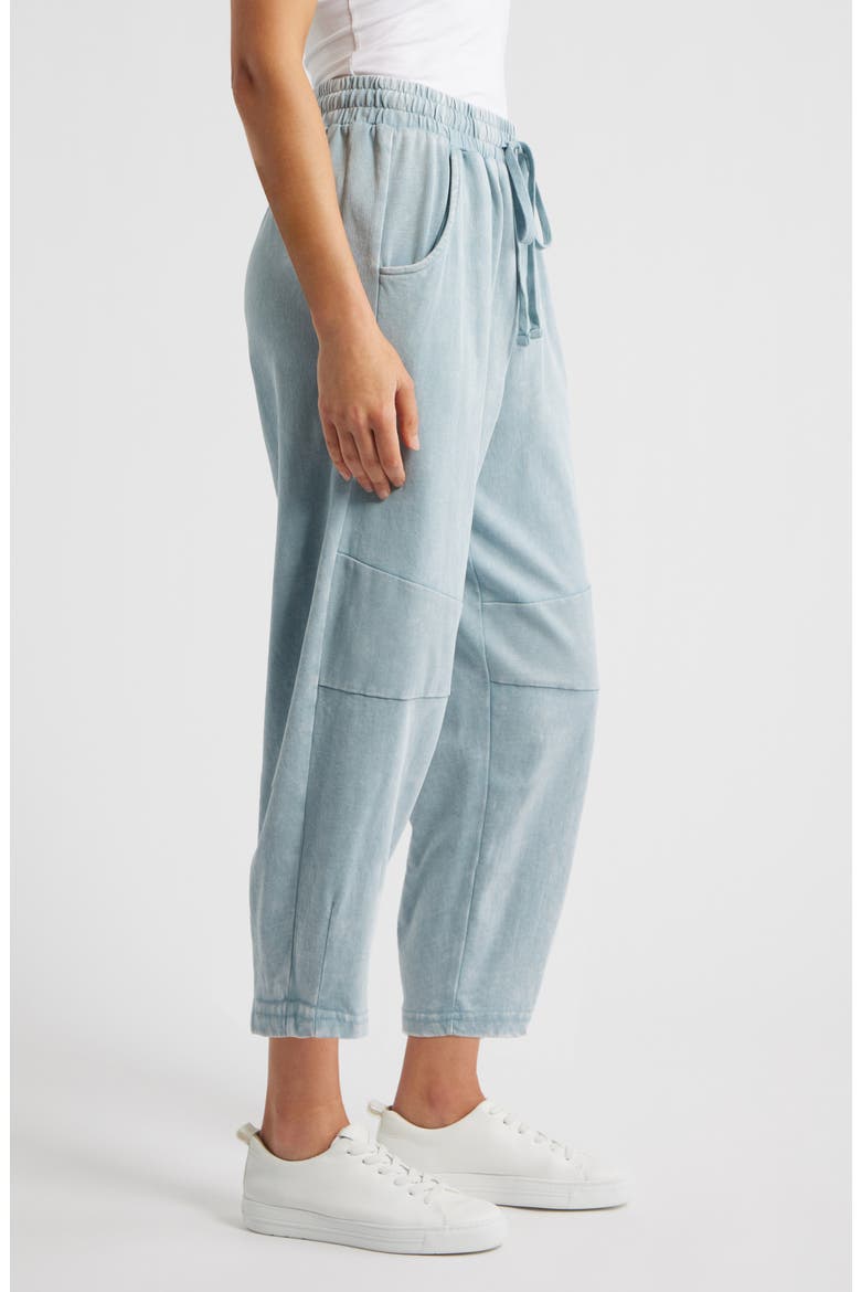 Cotton Barrel Leg Sweatpants, Alternate, color, BLUE GROTTO