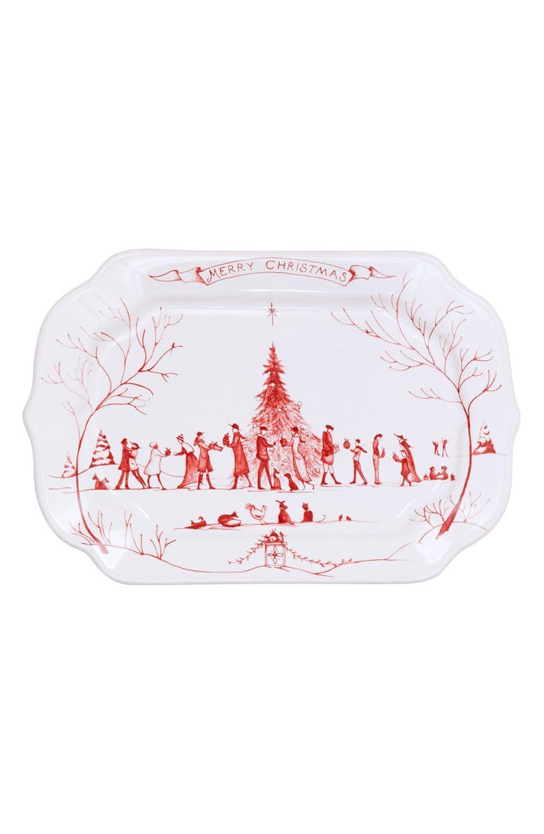 Juliska Country Estate Winter Frolic Ruby Gift Tray, Alternate, color,