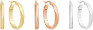 HMY JEWELRY Set of 3 27mm Hoop Earrings