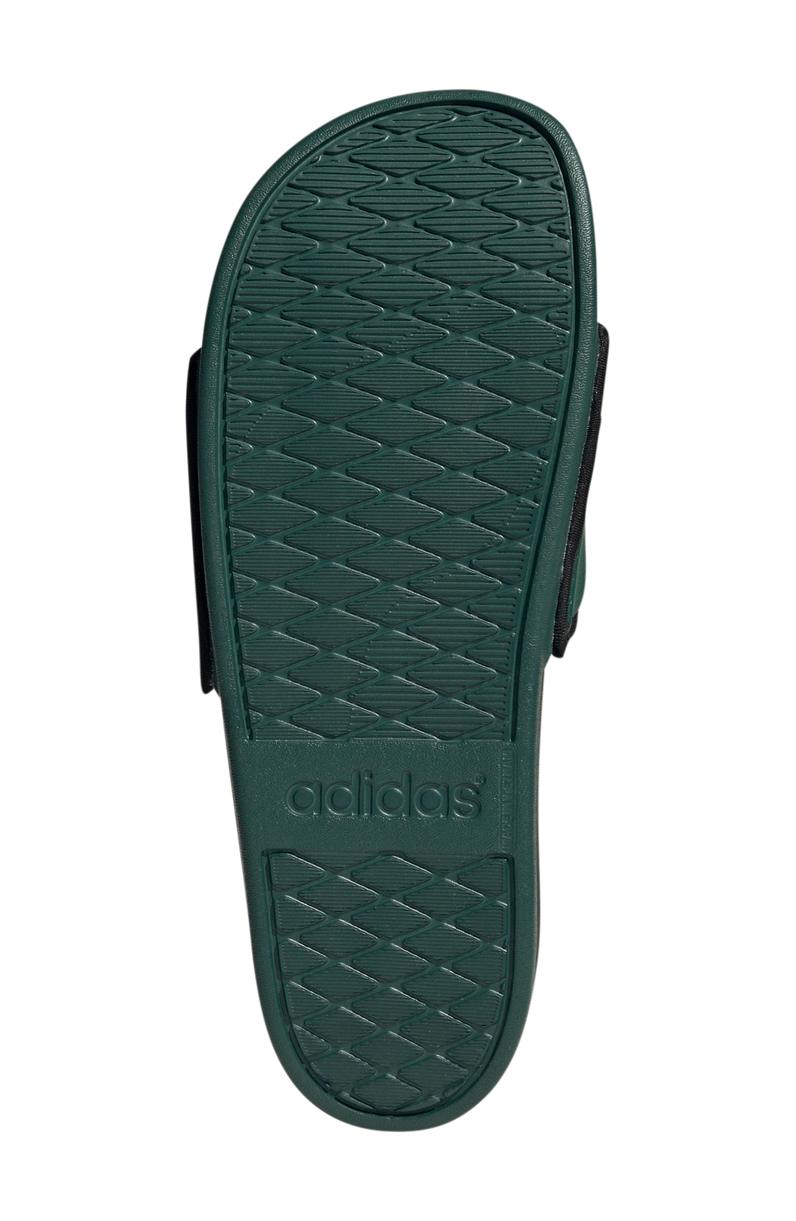 adidas Gender Inclusive Adilette Comfort Sport Slide Sandal, Alternate, color, Collegiate Green/ Black