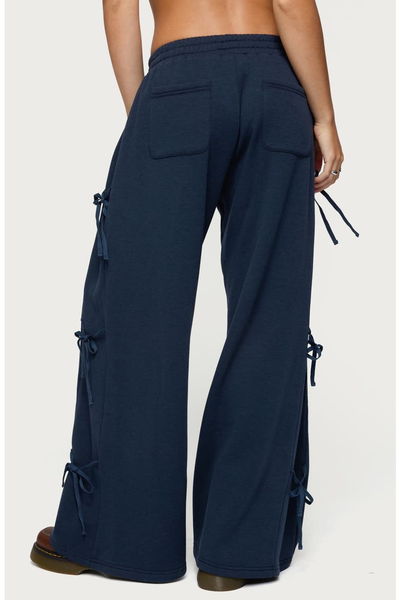 Claudette Ribbon Baggy Sweatpants, Alternate, color, NAVY