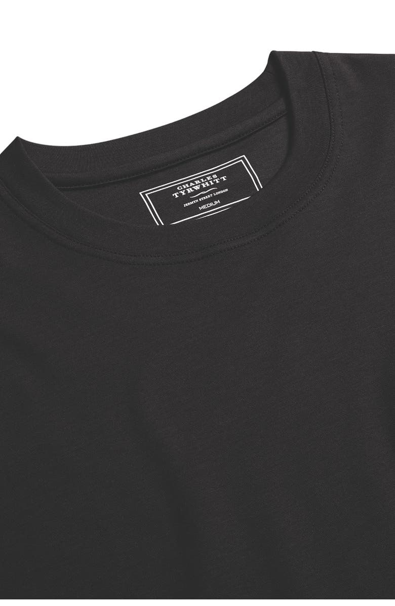 Charles Tyrwhitt Cotton Jersey Short Sleeve Tyrwhitt Tee, Alternate, color, Black