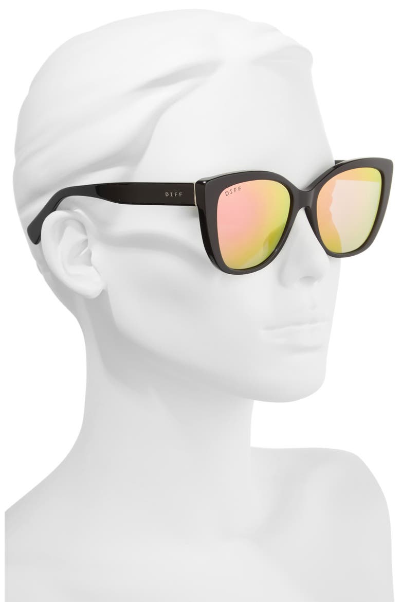 Ruby 54mm Polarized Sunglasses, Alternate, color, BLACK/ PINK