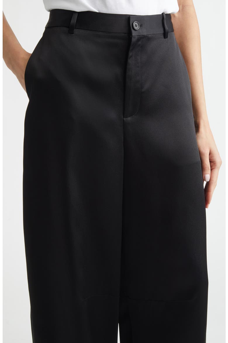 Barrow High Waist Barrel Leg Pants, Alternate, color, BLACK