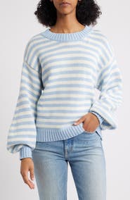 Princess Polly Harmony Balloon Sleeve Cotton Blend Sweater