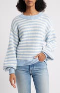 Princess Polly Harmony Balloon Sleeve Cotton Blend Sweater