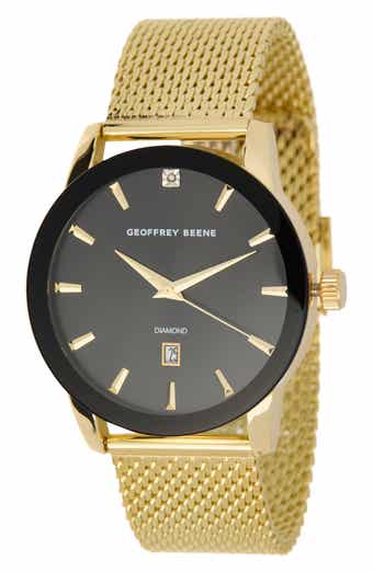 GEOFFREY BEENE Men's Diamond Mesh Strap Watch, 41mm - 0.001 ctw