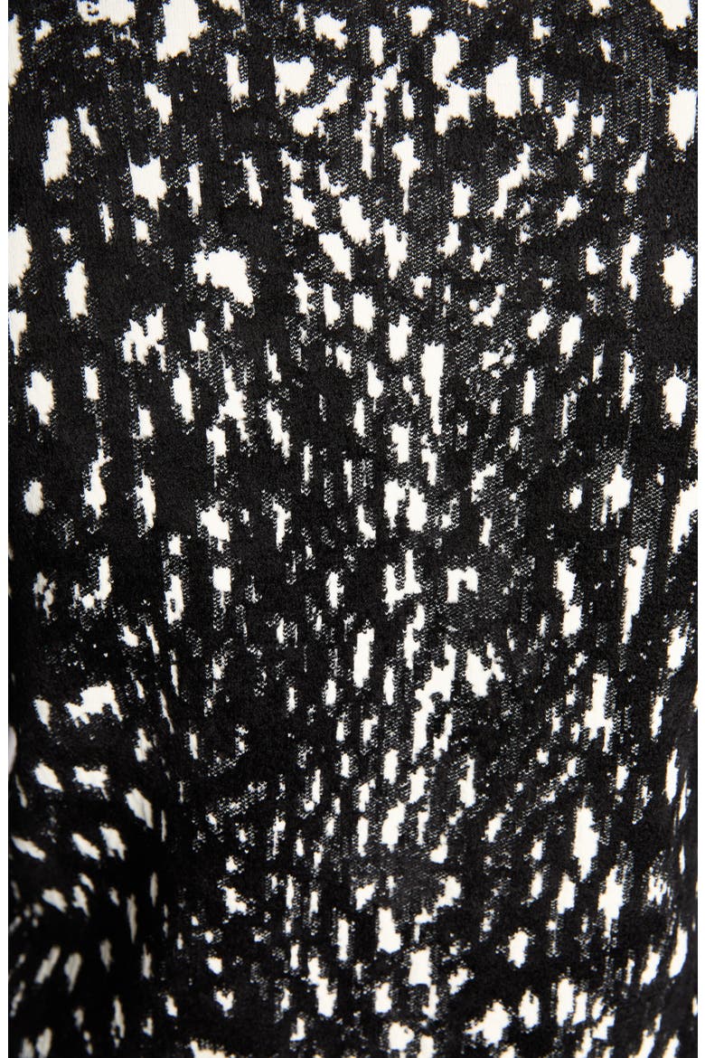 Lynx Jacquard Cardigan, Alternate, color, BLACK/ WHITE