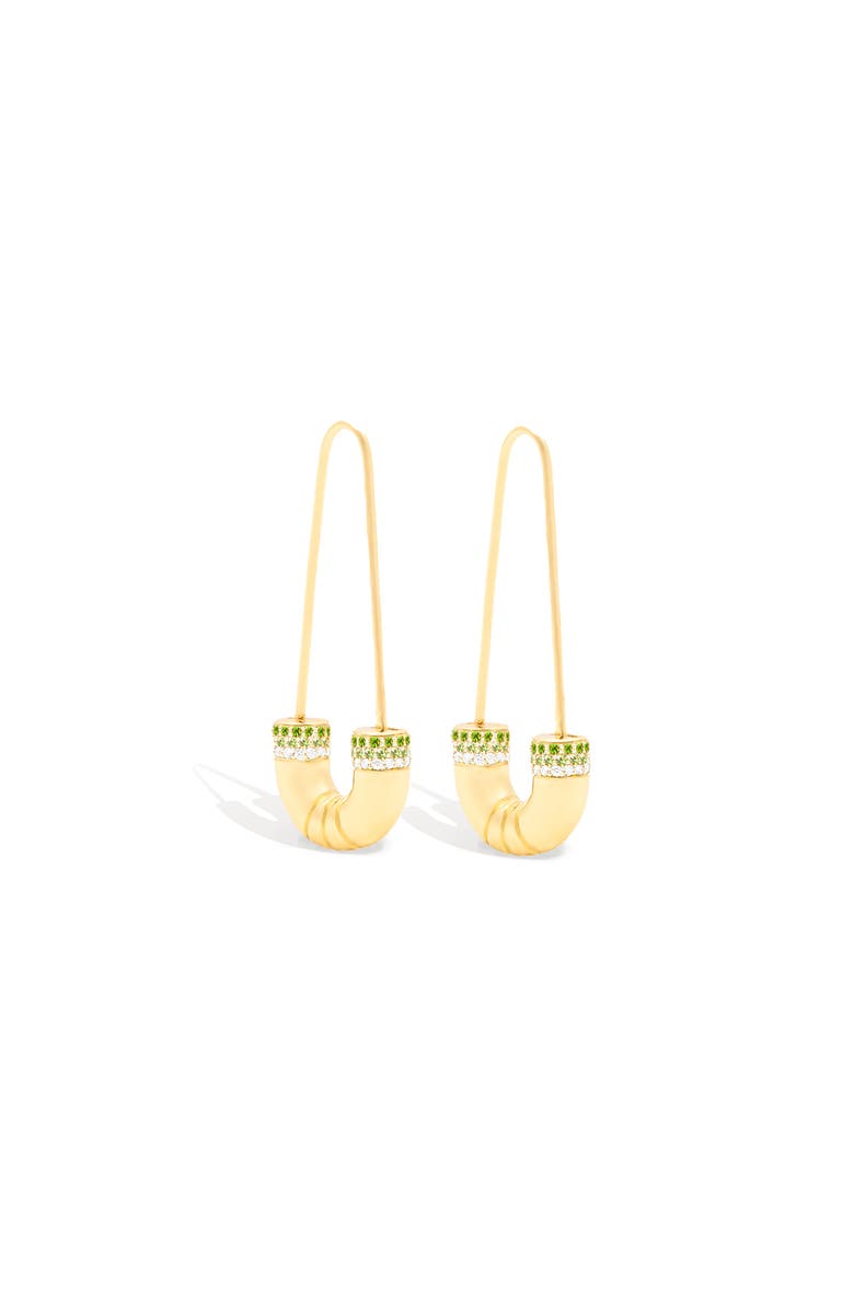 Campbell + Charlotte Crew Tube Earring - Tsavorite & Diamond, Main, color, Diamond, Tsavorite- Gold