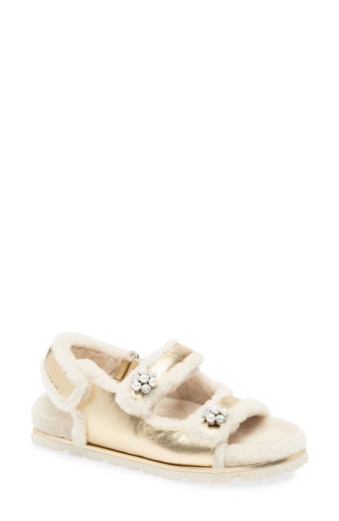 Wynter Genuine Shearling Sandal (Women)