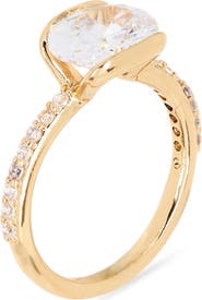 NORDSTROM RACK Cubic Zirconia Cushion Engagement Ring