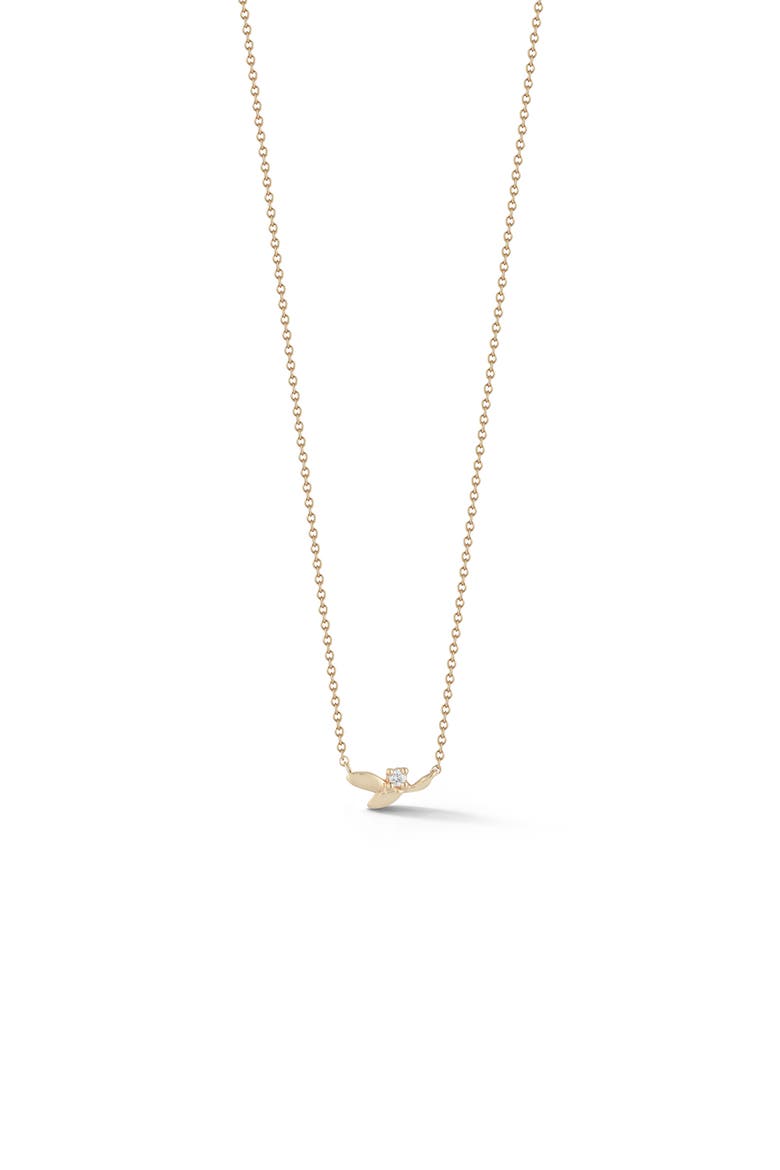 Olive Leaf Pendant Necklace, Main, color, YELLOW GOLD