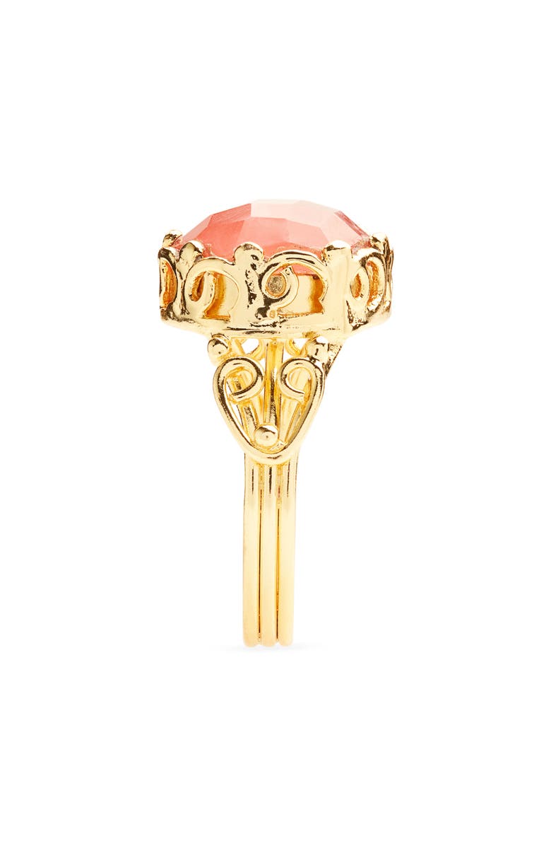 Kiara by Ki-ele Valentina Cherry Quartz Ring, Alternate, color, Gold