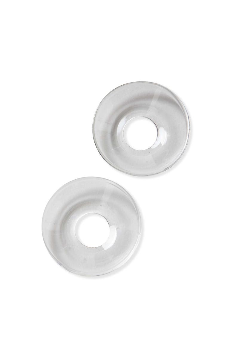 tag Clear Glass Taper Bobeche Candle Holders for Taper Candles, Main, color, Clear