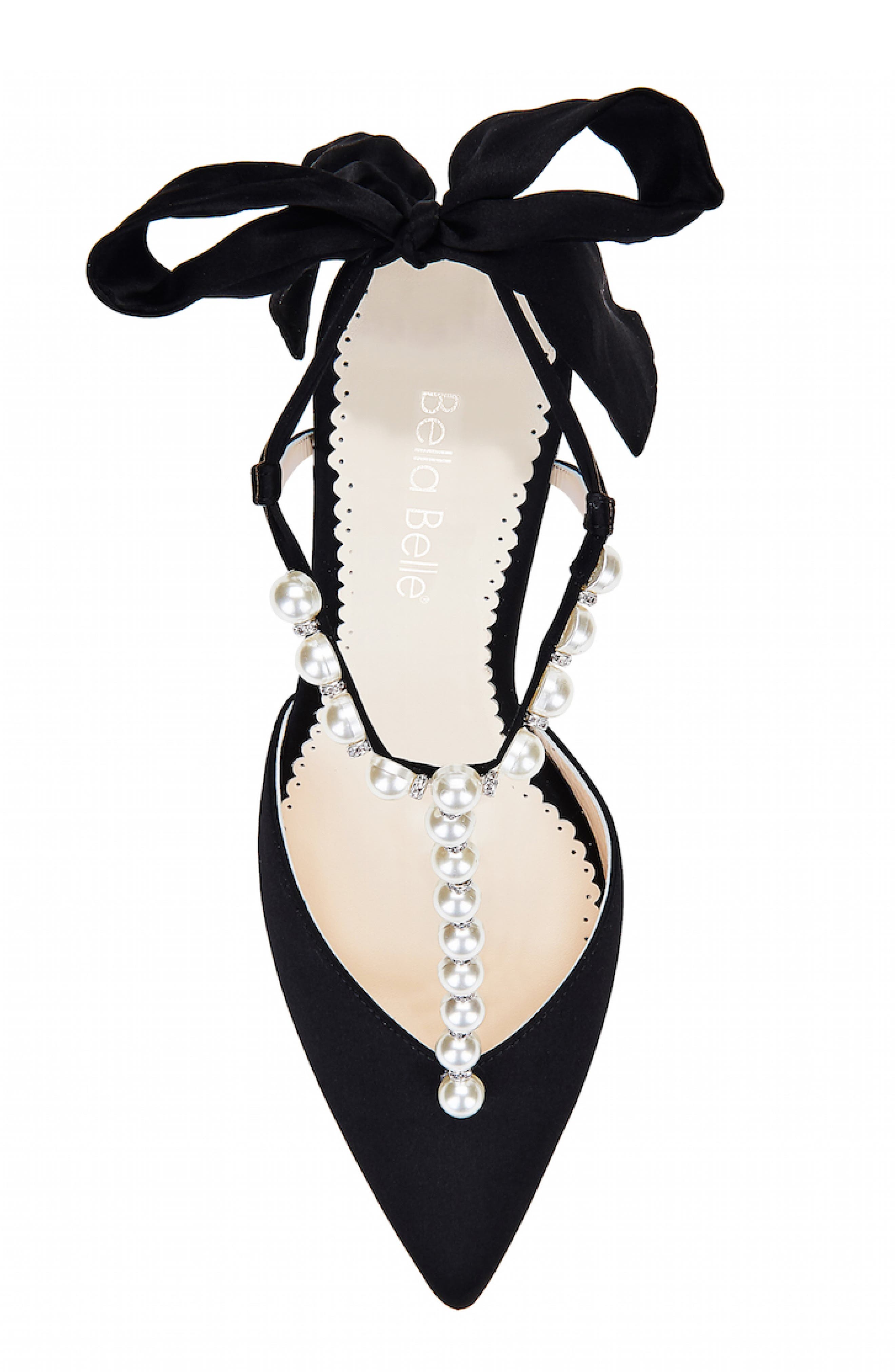 Bella Belle Imitation Pearl T-Strap Pump, Alternate, color, 