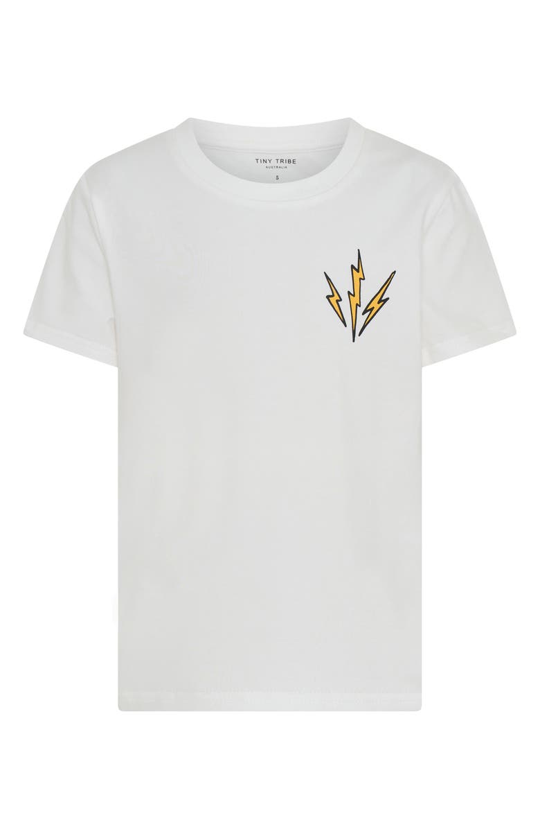 TINY TRIBE Kids' Dino in City Graphic T-Shirt, Main, color, White