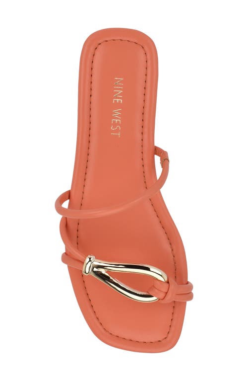 Nine West Tigra Slide Sandal In Orange