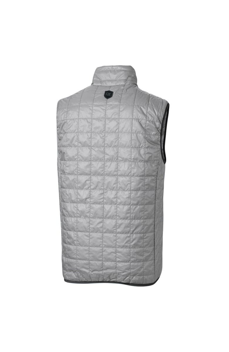 Cutter & Buck Men's Cutter & Buck Gray Michigan Wolverines Big & Tall Rainier PrimaLoft Eco Full-Zip Puffer Vest, Alternate, color,