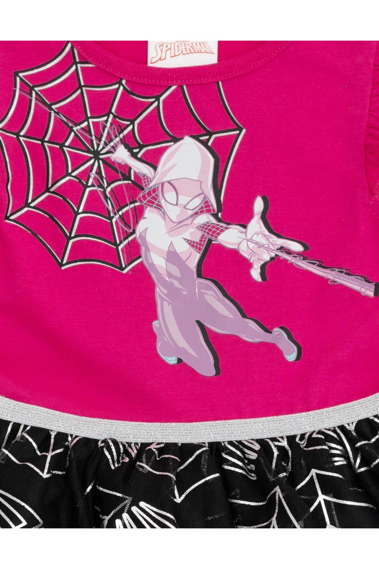 Spider-Verse Sleeveless Tutu Dress, Alternate, color, Ghost Spider Fuchsia