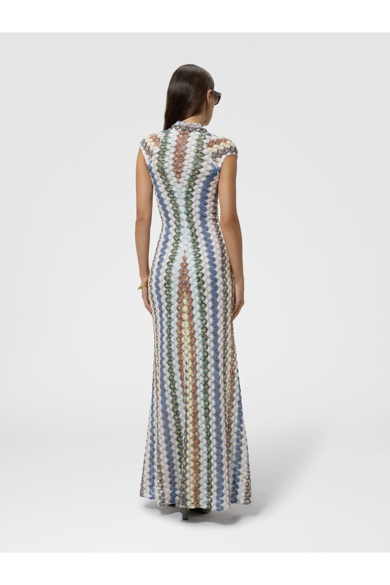 Long Lace Dress With Knot Detail, Alternate, color, Multicoloured