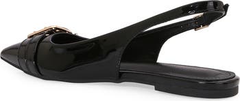 Buckle Slingback Pointed Toe Flat