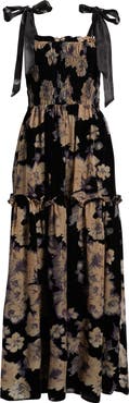 En Saison Rowan Floral Tie Shoulder Maxi Dress