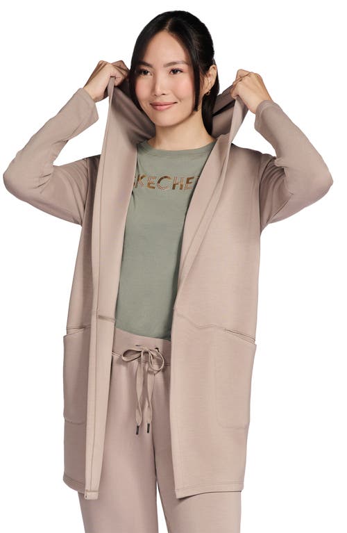 Skechers Skechluxe® Elevate Restful Hooded Cardigan In Neutral
