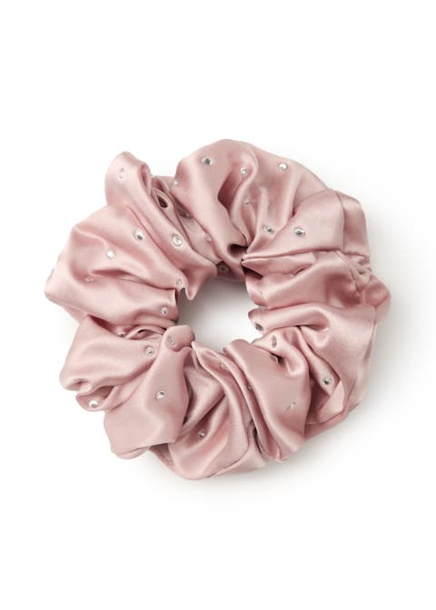 Crystal Twinkle Silk Scrunchie