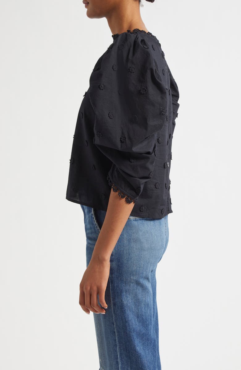 FARM Rio Floral Applique Cotton Top, Alternate, color,