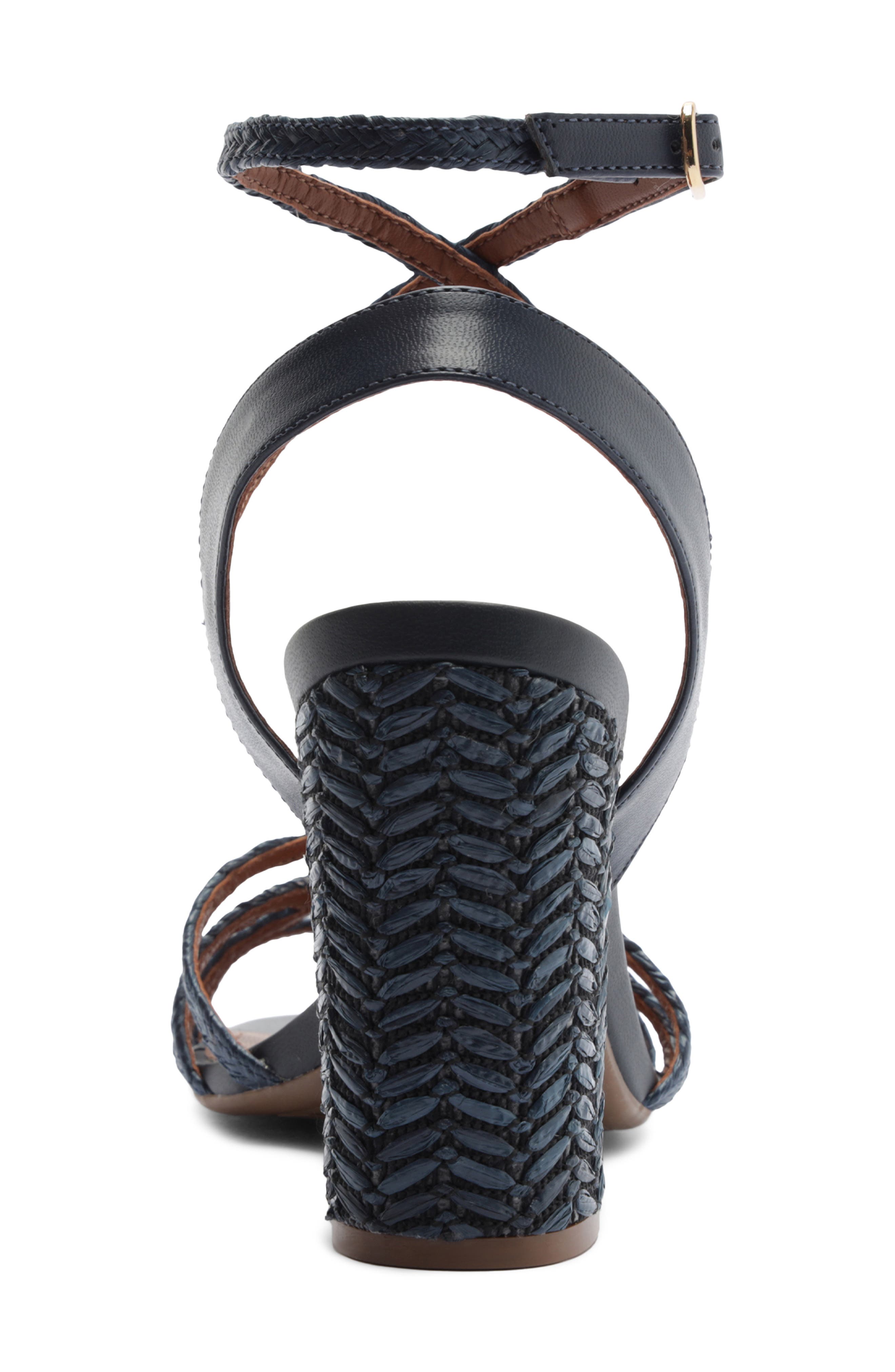 Arezzo Aria Ankle Strap Sandal, Alternate, color, Petroleo/ Navy Nautical