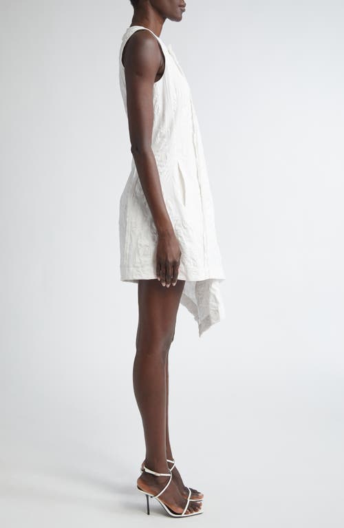 Jason Wu Collection Asymmetric Textured Cotton Minidress In White