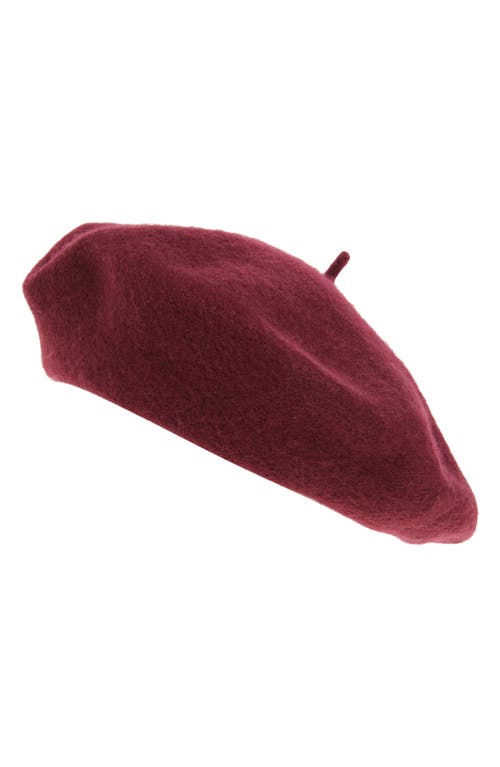 Nordstrom Wool & Cashmere Beret In Burgundy