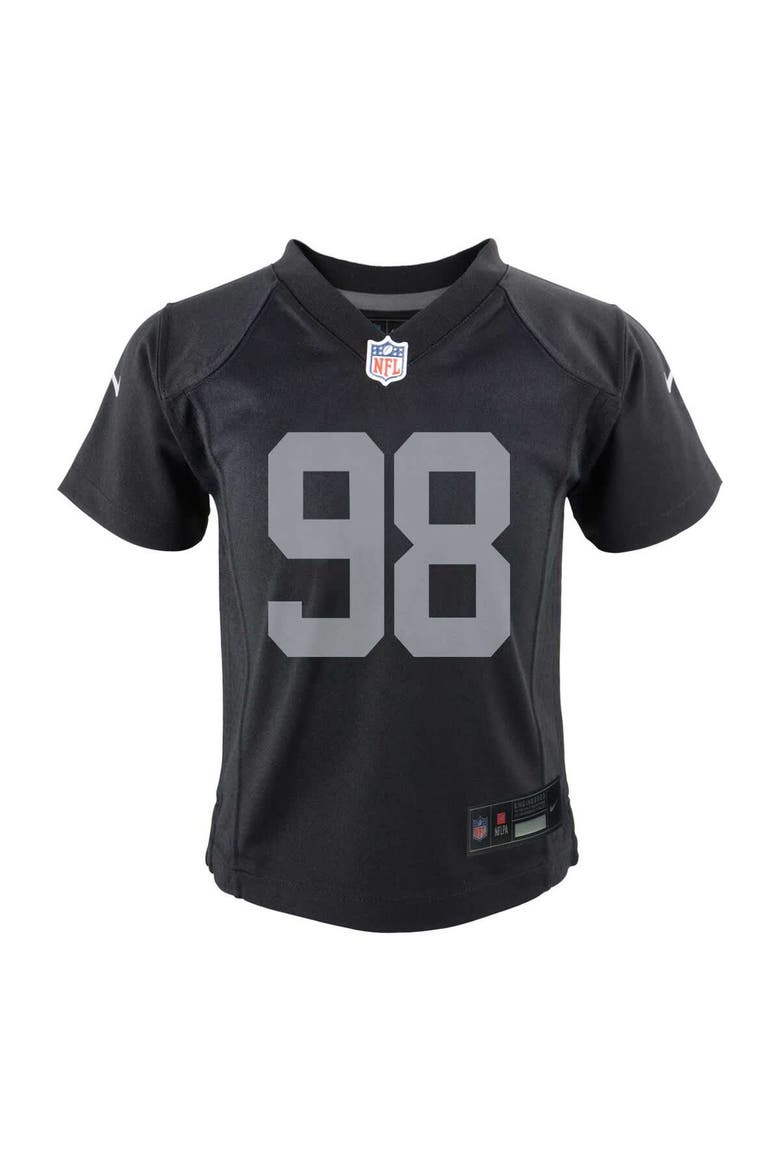 Infant Nike Maxx Crosby Black Las Vegas Raiders Team Player Game Jersey, Alternate, color, Black