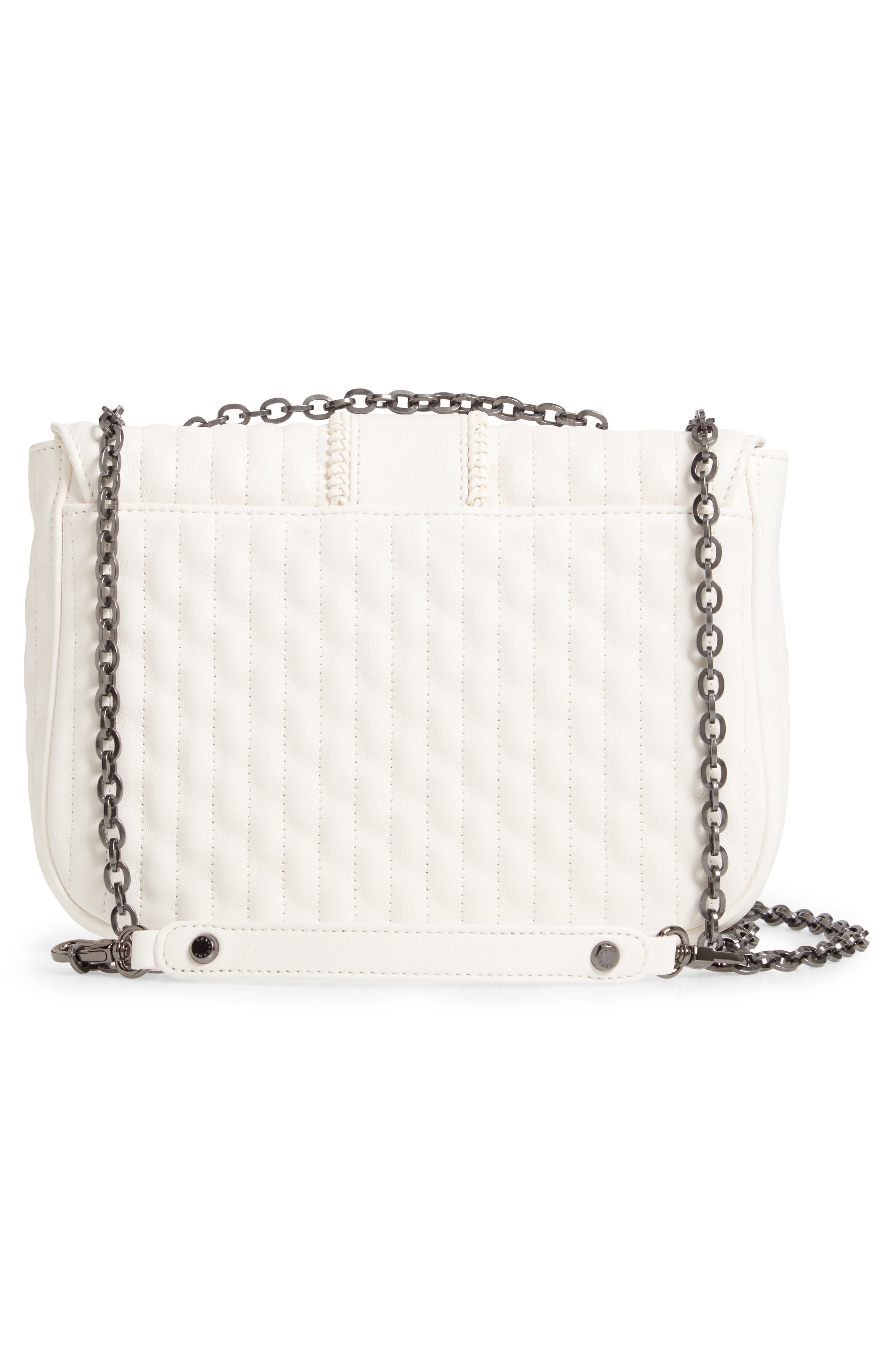 Longchamp Small Leather Crossbody Bag, Alternate, color, Ecru