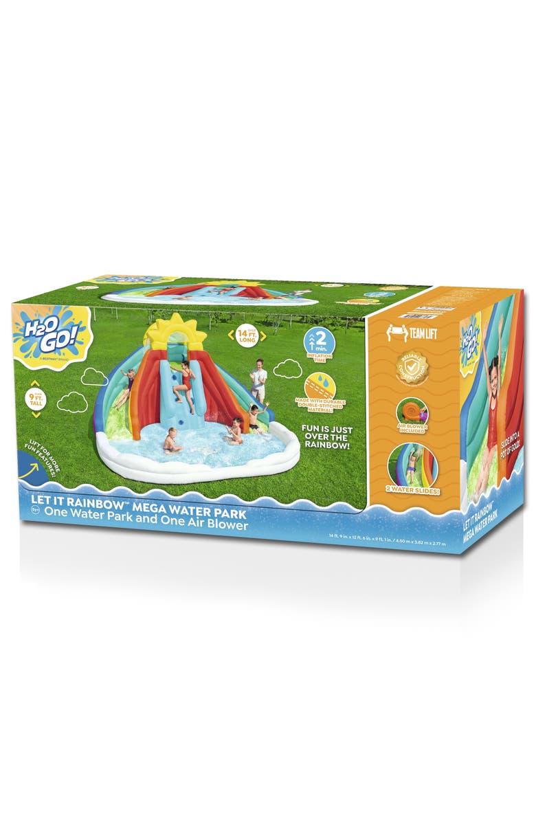 H2OGO! Bestway H2OGO! Let It RainInflatable Mega Water Park with Extra Large Splash Pool and Built-in Sprayers, Alternate, color,
