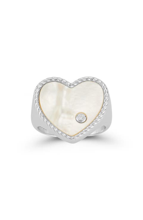 Mother-of-Pearl Heart Ring