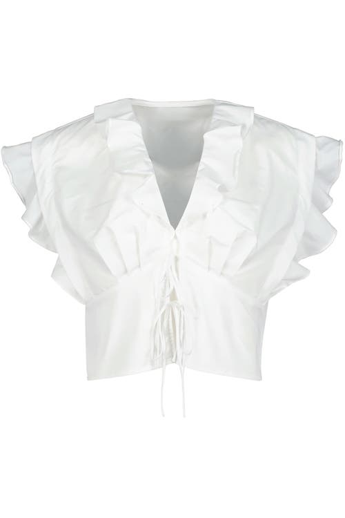 Bishop + Young Raphael Ruffle Top In White