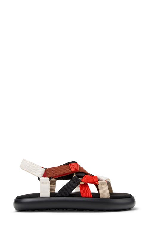 Camper Pelotas Flota Sandal In Red Multi