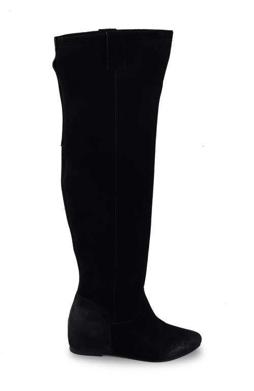 Zigi Knee High Boot In Black Suede